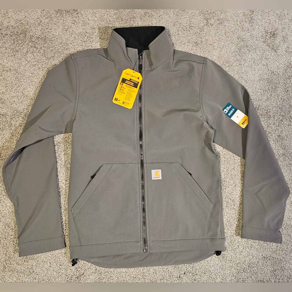 Carhartt Men’s Gray Lightweight Softshell Rain Jacket NEW